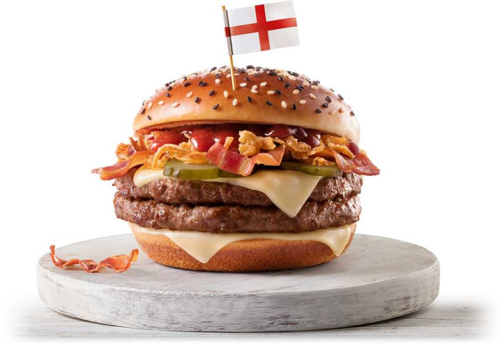 McInglaterra: McDonald's lança linha de sanduíches da Copa do Mundo | Foto: Divulgação