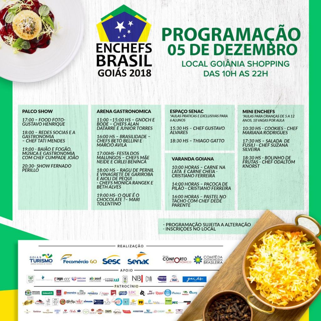 Programação do Enchefs Brasil em Goiânia
