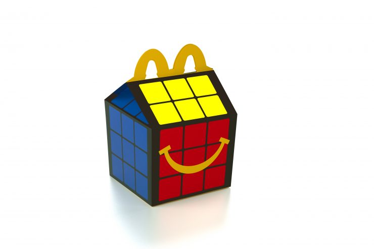 Caixinha McLanche Feliz Rubik's cubos mágicos